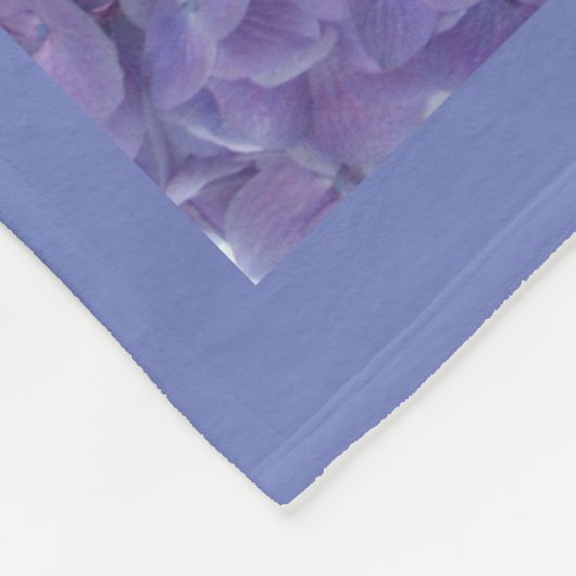 Blauwroze Paarse hydrangea Fleece Deken (Hoek)