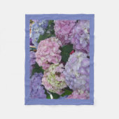 Blauwroze Paarse hydrangea Fleece Deken (Voorkant)