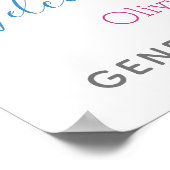 Blauwroze roken Geslacht Welkomstteken van feest Poster (Hoek)