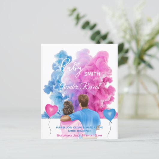 Blauwroze roken koppel sekse openbaring (Staand voorkant)