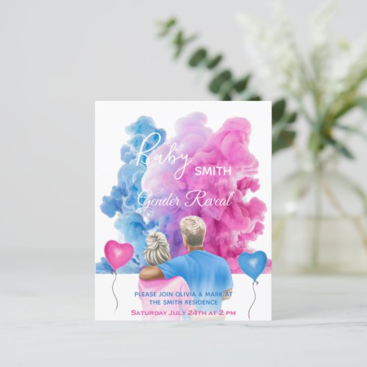 Blauwroze roken koppel sekse openbaring (Staand voorkant)