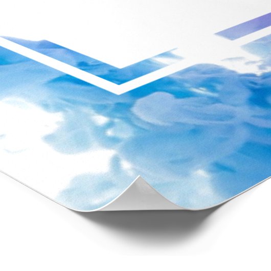 Blauwroze roken tweetalige Baby Stemming Poster (Hoek)