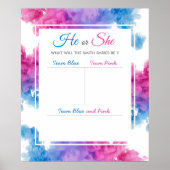 Blauwroze roken tweetalige Baby Stemming Poster (Voorkant)