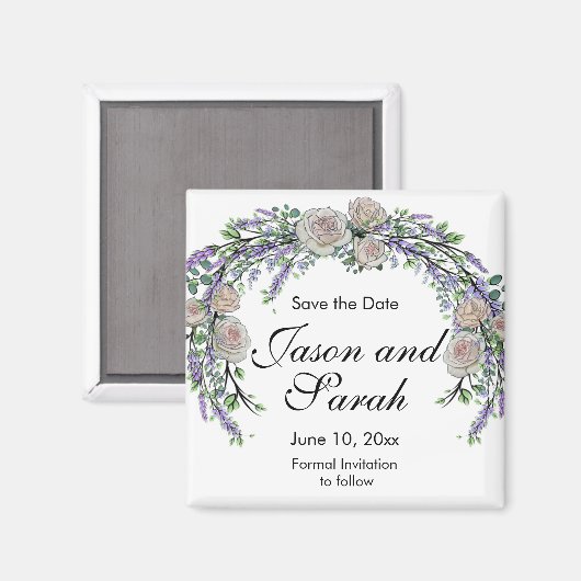 Blauwroze roze witte eucalyptus roze magnet (Voorkant / Achterkant)