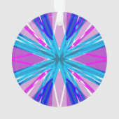 Blauwroze witte ster Snowflake Winterkerst Ornament (achterkant)