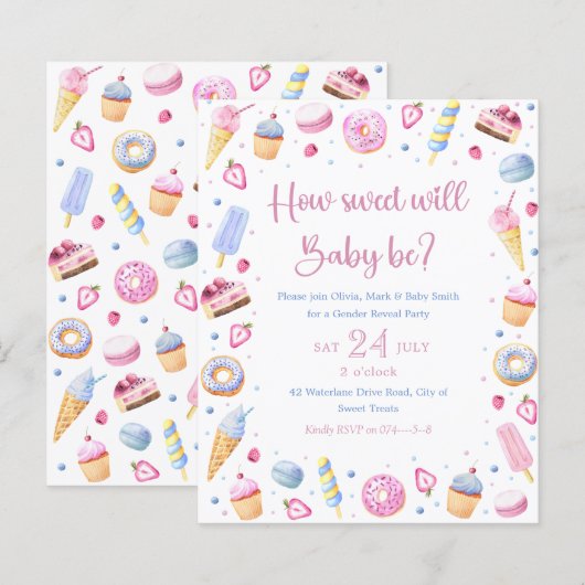 Blauwroze zweet Behandelt Baby (Voorkant / Achterkant)