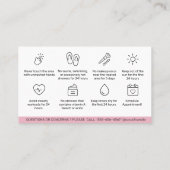 Blauwroze zwenkbrauwen PMU Brow Instructions nazor Visitekaartje (Achterkant)