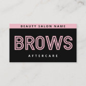 Blauwroze zwenkbrauwen PMU Brow Instructions nazor Visitekaartje (Voorkant)