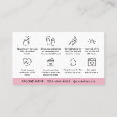 Blauwroze zwenkrouwen PMU Brow Instructions B Visitekaartje (Achterkant)