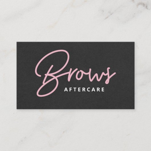 Blauwroze zwenkrouwen PMU Brow Instructions B Visitekaartje (Voorkant)