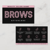 Blauwroze zwenkrouwen PMU Brow Instructions B Visitekaartje (Voorkant / Achterkant)