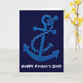 Blauwschip Nautical Marine Vaderdag Anchor Kaart (Gele Bloem)