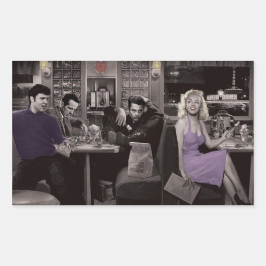 Blauwschotel Rechthoekige Sticker (Voorkant)