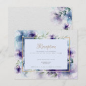 Blauwschottenbloemen voor doorlopende Waterverf Informatiekaartje (Voorkant / Achterkant)