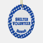 Blauwschottervrijwilliger Keramisch Ornament (Rechts)