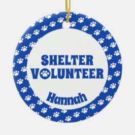 Blauwschottervrijwilliger Keramisch Ornament