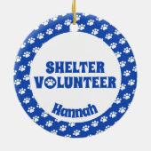 Blauwschottervrijwilliger Keramisch Ornament (Achterkant)