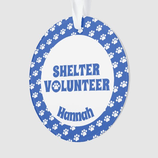 Blauwschottervrijwilliger Ornament (voorkant)