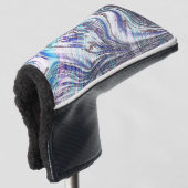 Blauwse oestertekeningen, gekruist en verdraaid golfheadcover (3/4 voorkant)