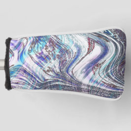 Blauwse oestertekeningen, gekruist en verdraaid golfheadcover