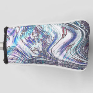 Blauwse oestertekeningen, gekruist en verdraaid golfheadcover