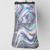 Blauwse oestertekeningen, gekruist en verdraaid golfheadcover (Draai 90)