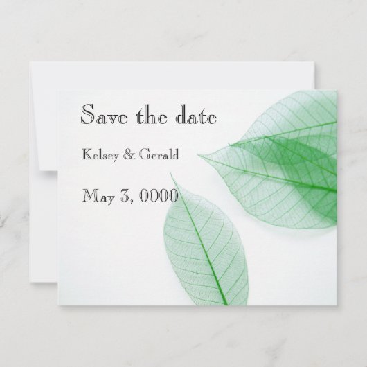 Blauwskeletten op wit save the date (Voorkant)