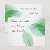 Blauwskeletten op wit save the date (Voorkant / Achterkant)