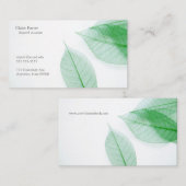 Blauwskeletten op wit visitekaartje (Voorkant / Achterkant)