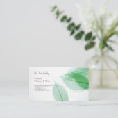 Blauwskeletten op wit visitekaartje (Staand voorkant)