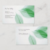 Blauwskeletten op wit visitekaartje (Voorkant / Achterkant)