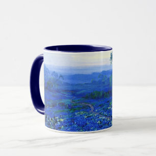 Blauwsluier Landschap met Cactussen & Berglaurier  Mok