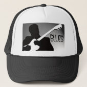 Blauwspelersilhouet met spotlight trucker pet (Voorkant)