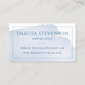 Blauwspiegel | Classic Azure Waterverf Monogram Visitekaartje (Achterkant)