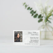 Blauwstaal Eenvoudige professionele foto Visitekaartje (Staand voorkant)