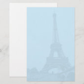 Blauwstaalpapier voor Eiffel Tower Briefpapier (Voorkant / Achterkant)