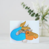 blauwstaartzeemeermin briefkaart (Staand voorkant)