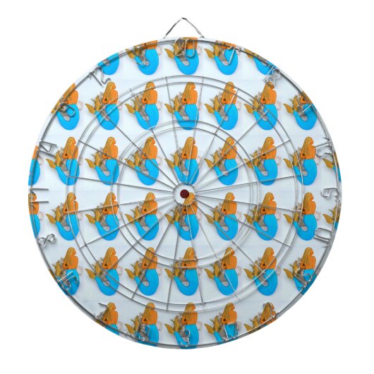 blauwstaartzeemeermin dartbord (Voorkant)