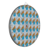 blauwstaartzeemeermin dartbord (Voorkant Links)