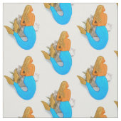 blauwstaartzeemeermin stof (Swatch)