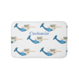 Blauwstaartzeemeerminnen Zwemmen Thunder_Cove Badmat