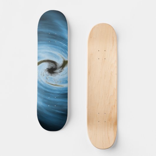 Blauwstalen skateboard (Voorkant)