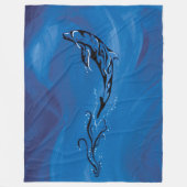 Blauwstamdolfijn Fleece Deken (Voorkant)