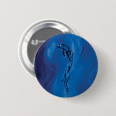 Blauwstamdolfijn Ronde Button 5,7 Cm (Voorkant /achterkant)