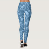 Blauwsteen Glinsterende Dahlia Vrouwenlegging Leggings (Achterkant)