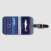 blauwstreephaai bagagelabel (Voorkant (horizontaal))