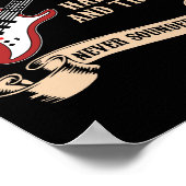 Blauwt de Muziek Harde Tijden en Troubles nooit ge Poster (Hoek)