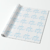 Blauwtaardewerkpapier Cadeaupapier (Uitgerold)