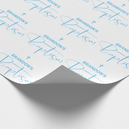 Blauwtaardewerkpapier Cadeaupapier (Hoek)