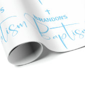 Blauwtaardewerkpapier Cadeaupapier (Rol Hoek)